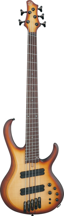 Ibanez BTB705LMNNF 5 String Electric Bass Guitar - Natural Browned Burst Flat - Clearance