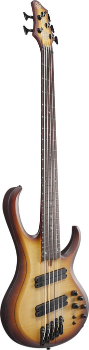 Ibanez BTB705LMNNF 5 String Electric Bass Guitar - Natural Browned Burst Flat - Clearance