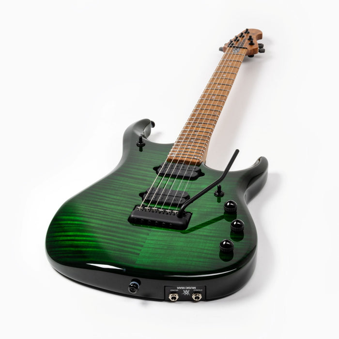 Ernie Ball Music Man JP15 Electric Guitar - Green Tiger Eye Flame