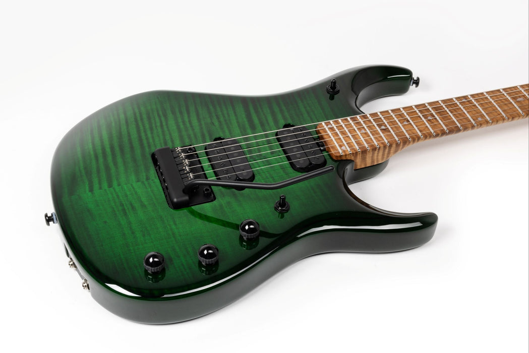 Ernie Ball Music Man JP15 Electric Guitar - Green Tiger Eye Flame