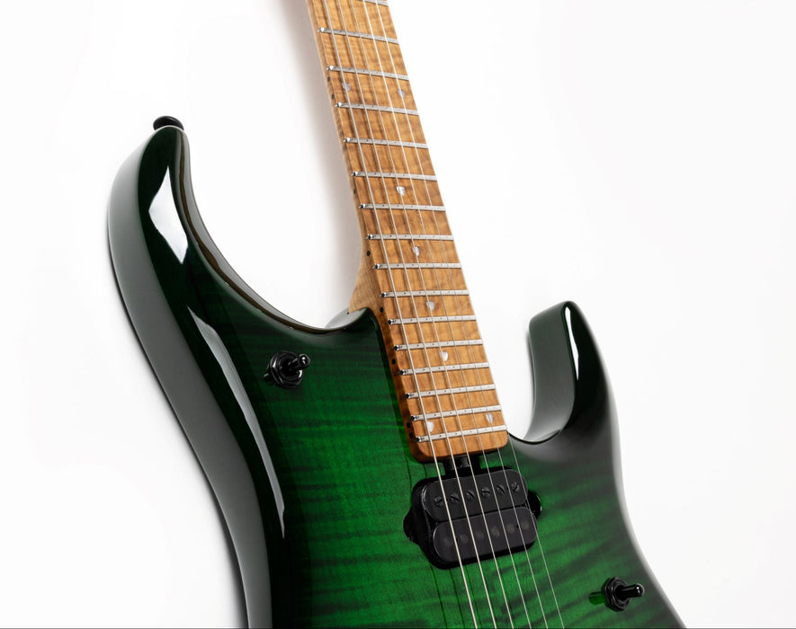Ernie Ball Music Man JP15 Electric Guitar - Green Tiger Eye Flame