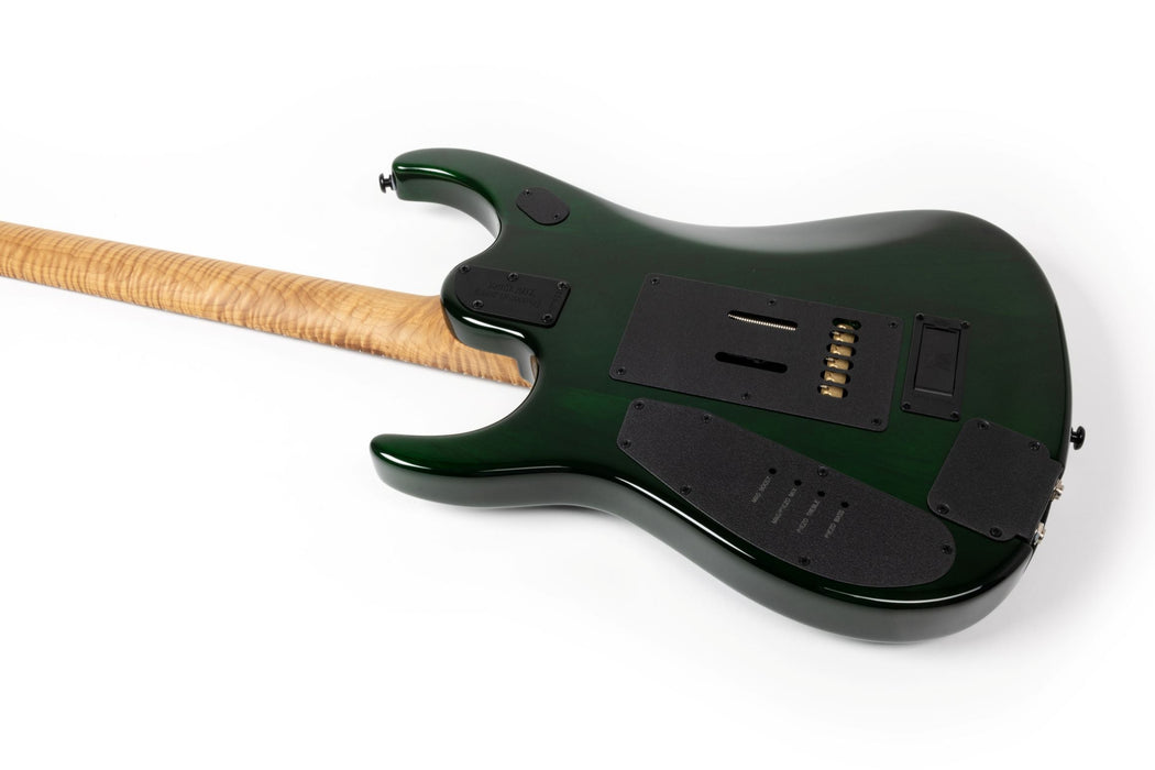 Ernie Ball Music Man JP15 Electric Guitar - Green Tiger Eye Flame