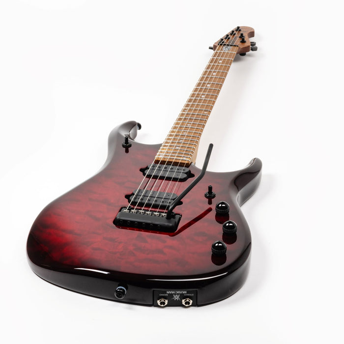 Ernie Ball Music Man JP15 Electric Guitar - Red Tide Quilt