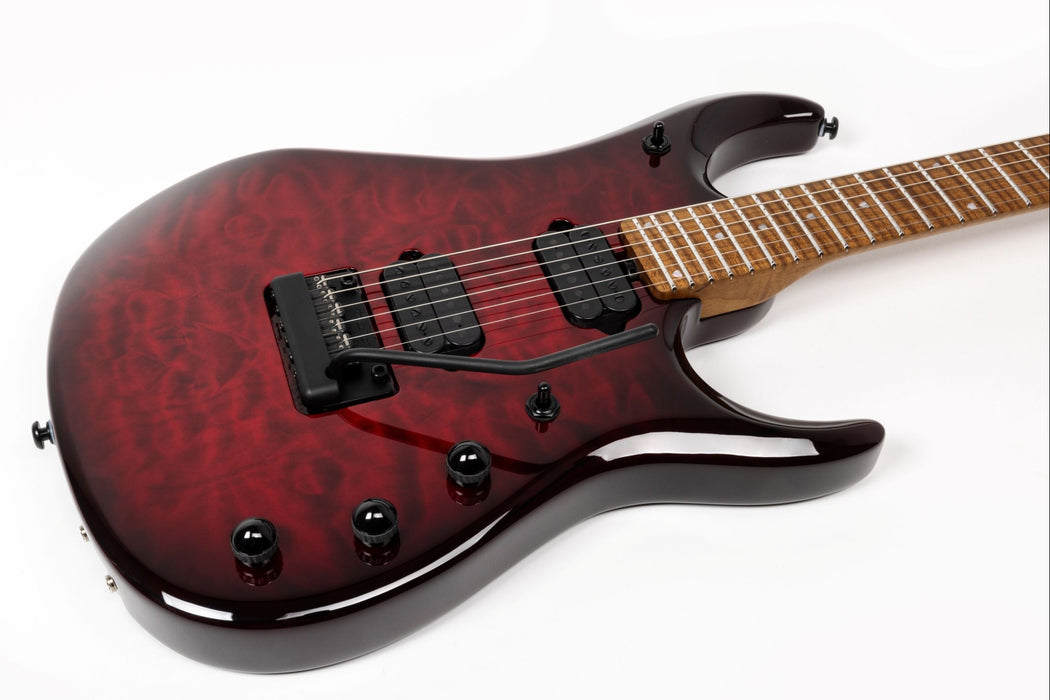 Ernie Ball Music Man JP15 Electric Guitar - Red Tide Quilt