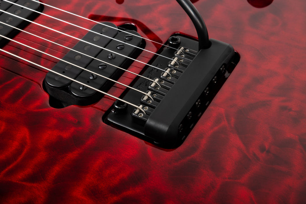 Ernie Ball Music Man JP15 Electric Guitar - Red Tide Quilt