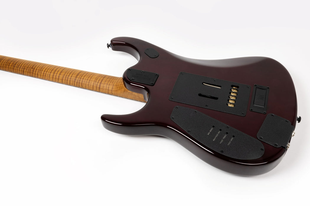 Ernie Ball Music Man JP15 Electric Guitar - Red Tide Quilt