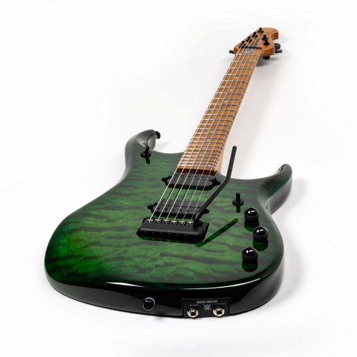 Ernie Ball Music Man JP15 Electric Guitar - Green Tiger Eye Quilt