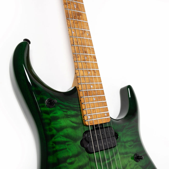 Ernie Ball Music Man JP15 Electric Guitar - Green Tiger Eye Quilt
