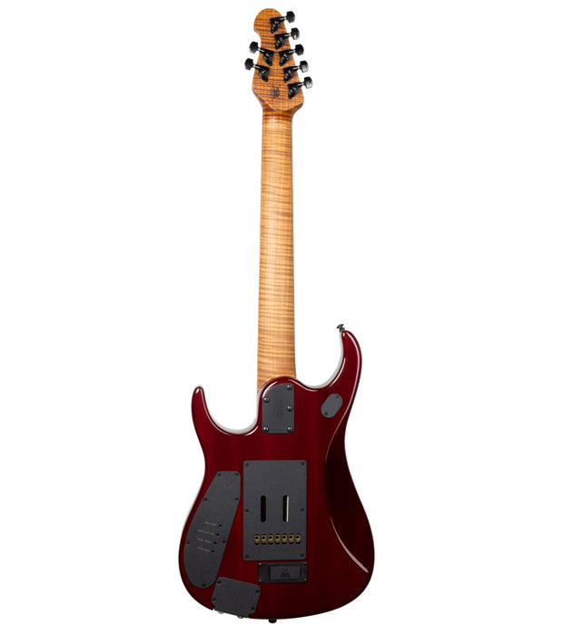 Ernie Ball Music Man JP15 7 String Electric Guitar - Red Tide Flame