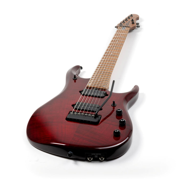 Ernie Ball Music Man JP15 7 String Electric Guitar - Red Tide Flame