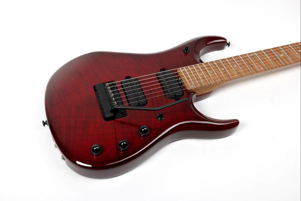 Ernie Ball Music Man JP15 7 String Electric Guitar - Red Tide Flame
