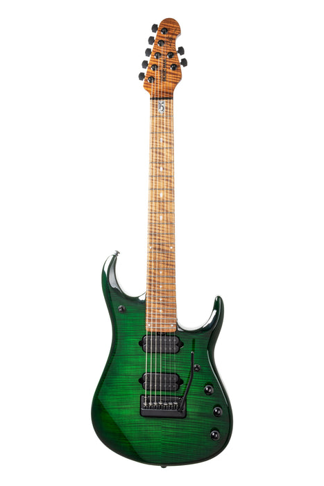 Ernie Ball Music Man JP15 7 String Electric Guitar - Green Tiger Eye Flame