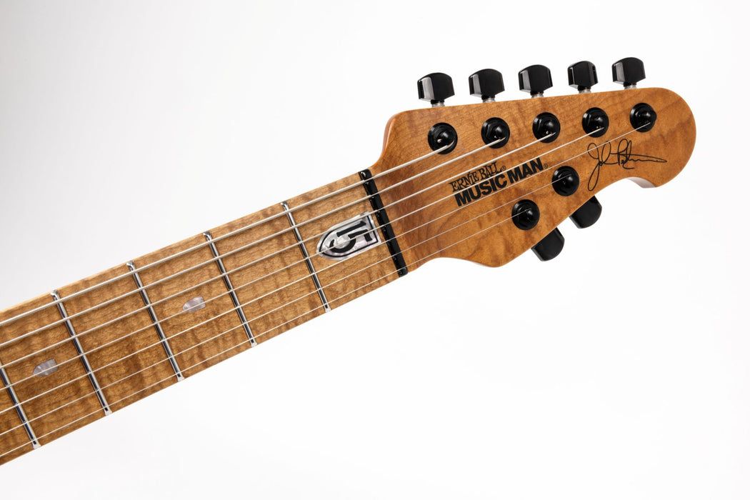 Ernie Ball Music Man JP15 7 String Electric Guitar - Red Tide Quilt