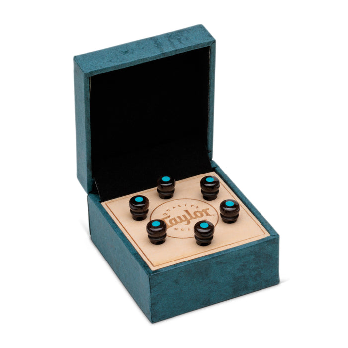 Taylor Custom Bridge Pin Set - Brown with Turquoise