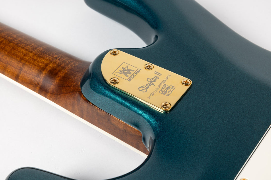 Ernie Ball Music Man StingRay II Deluxe HH Corey Wong Electric Guitar - Pine Green