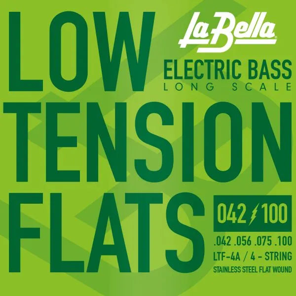 La Bella LTF-4A Low Tension Flexible Flats 42-100 Bass String Set