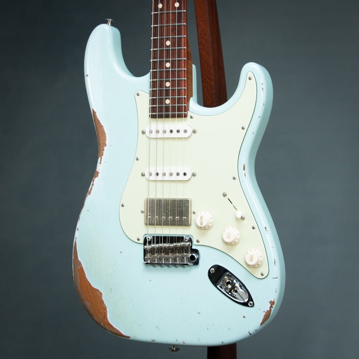 Suhr 2024 Classic S Antique HSS w/Case *MODIFIED* - Sonic Blue - Preowned