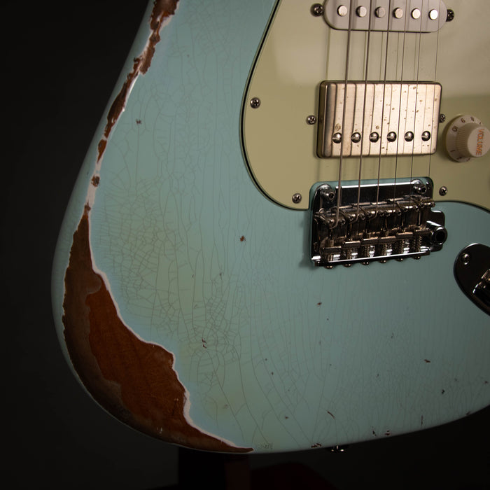 Suhr 2024 Classic S Antique HSS w/Case *MODIFIED* - Sonic Blue - Preowned