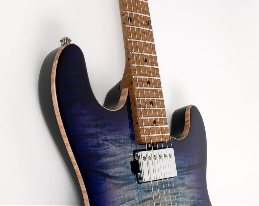 Ernie Ball Music Man Sabre Guitar HH Trem Electric Guitar - Blurple