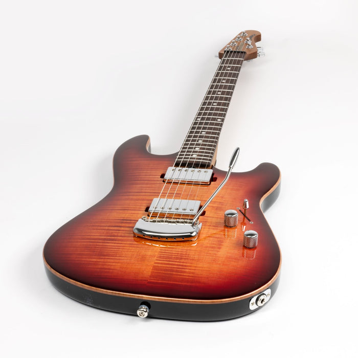 Ernie Ball Music Man Sabre Guitar HH Trem Electric Guitar - Afterburn