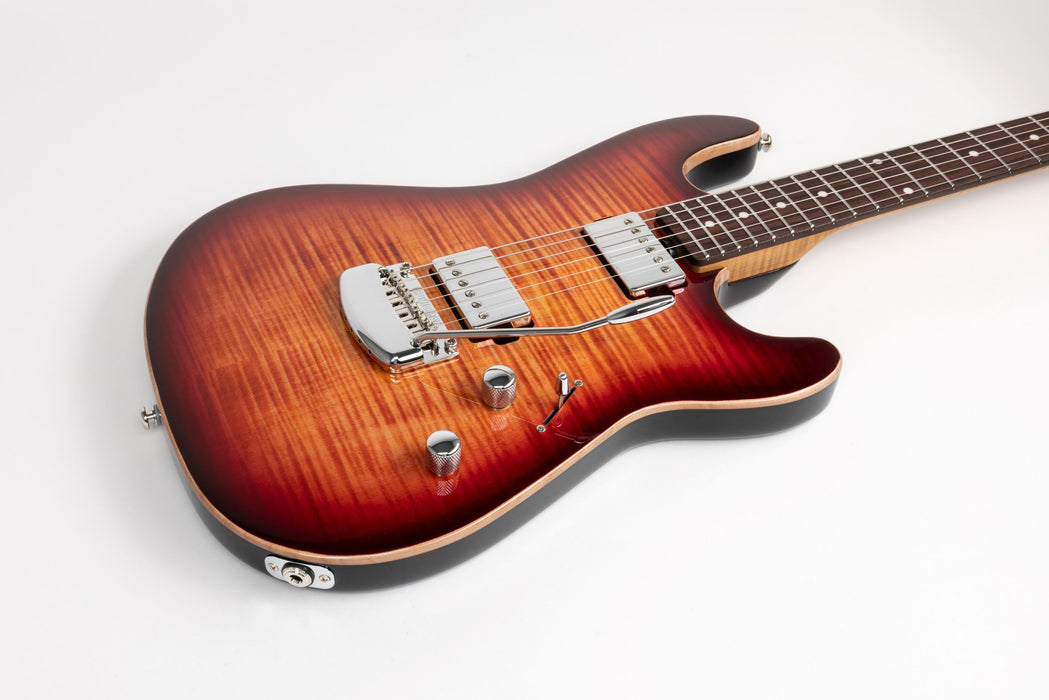 Ernie Ball Music Man Sabre Guitar HH Trem Electric Guitar - Afterburn