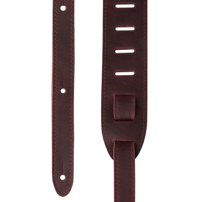 PRS 2 Inch Reversible Leather and Suede Birds Guitar Strap - Oxblood