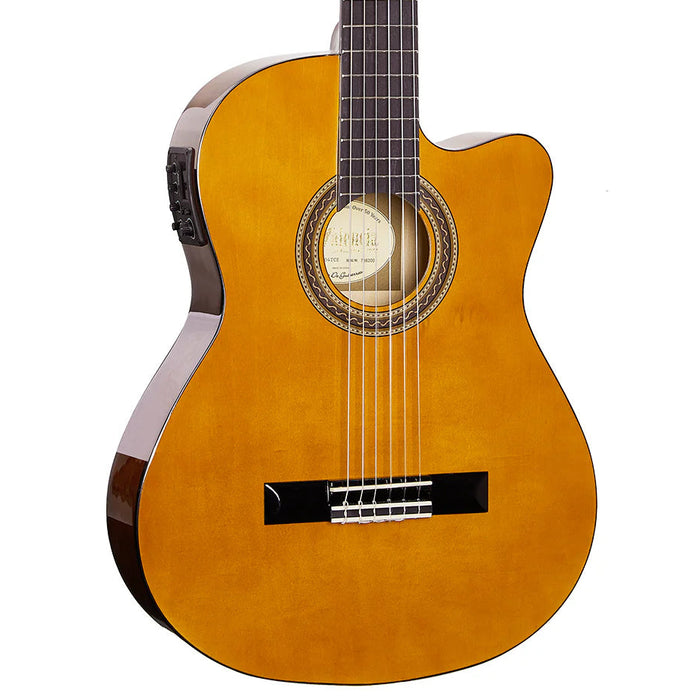 Valencia VC104HTCE Thinline Classical Acoustic Electric Guitar