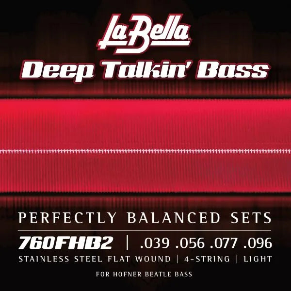 La Bella 760FHB2 Dtb Beatle Bass Ss Flat Wound - 39-96 Bass String Set