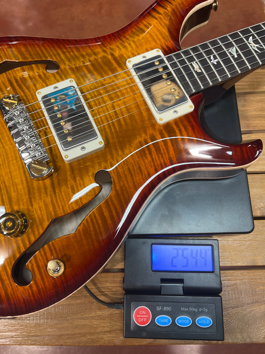 PRS Hollowbody II Piezo - 10 Top and Back - Dark Cherry Burst - 0398781