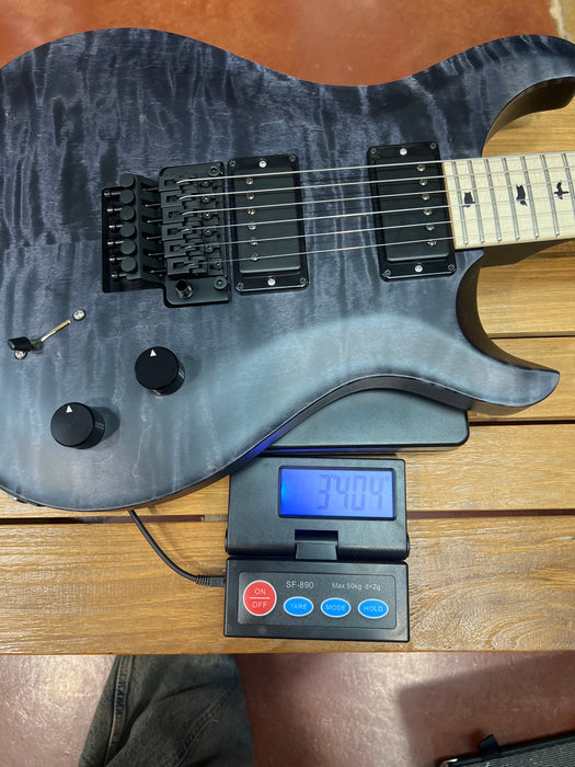 PRS DW CE 24 Floyd Dustie Waring Signature Electric Guitar - Grey Black - Stained Binding - 0388022