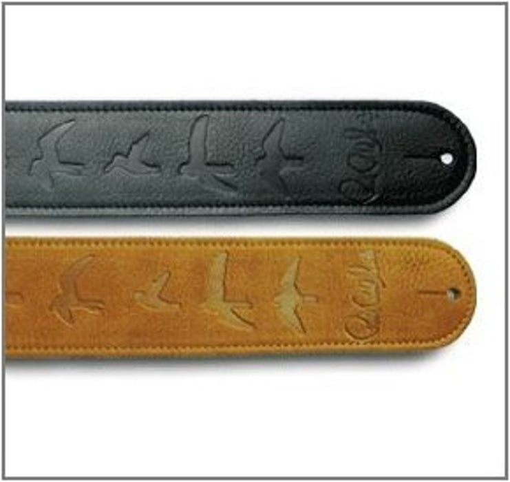 PRS Birds Leather Guitar Strap - Black