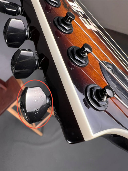 ESP E-II Horizon III NT Burl Top w/Case - Dark Brown Sunburst - Preowned