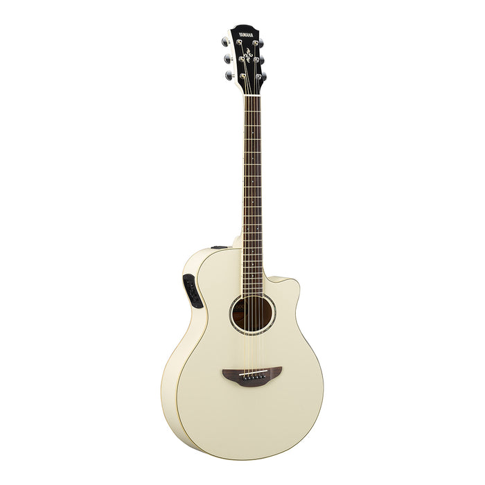 Yamaha APX600 Thinline Acoustic-Electric Guitar - Vintage White