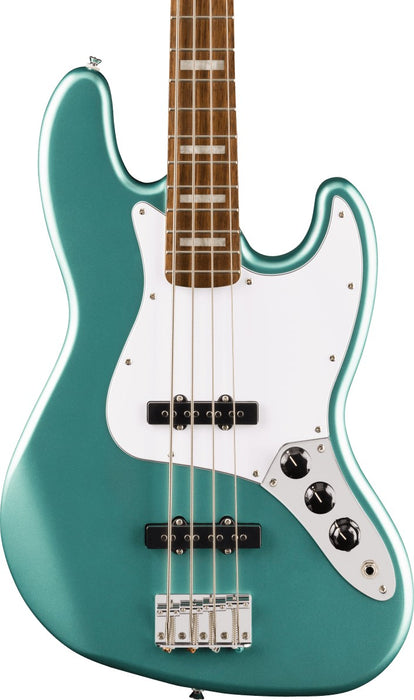 Squier Affinity Active Jazz Bass Laurel Fingerboard White Pickguard - Mystic Sea Foam Green