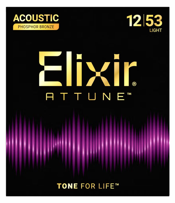 Elixir Attune Phosphor Bronze Light 12-53 Acoustic Guitar Strings