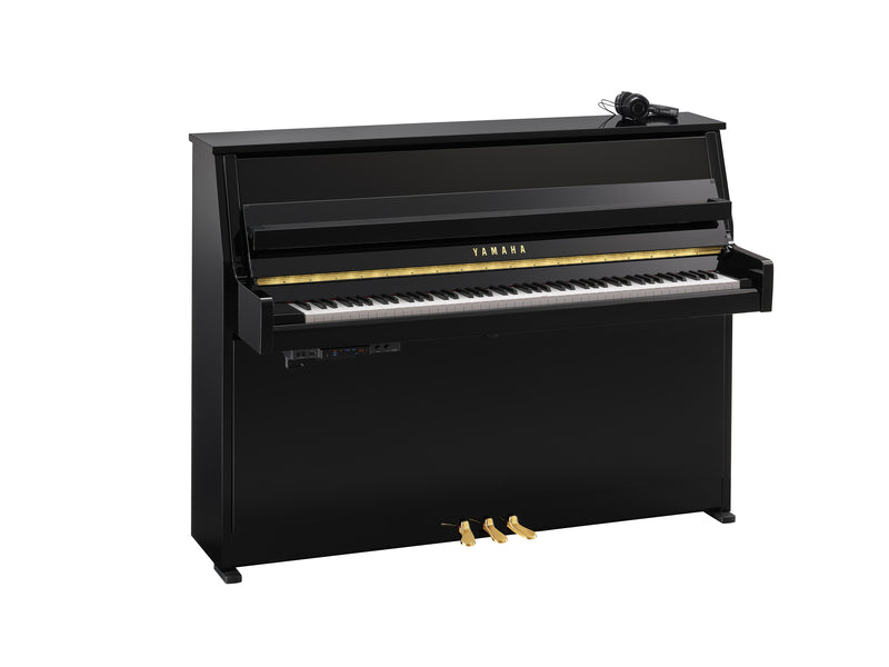 Yamaha B10 SC3 110cm Silent Upright Piano - Polished Ebony