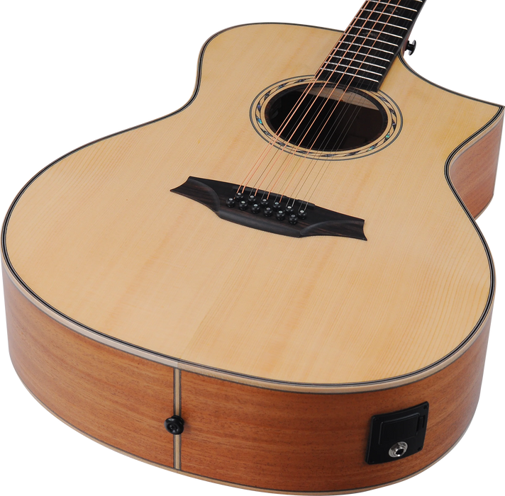 Bromo BAT4CE12 Grand Auditorium 12 String Acoustic-Electric Guitar w/Bag