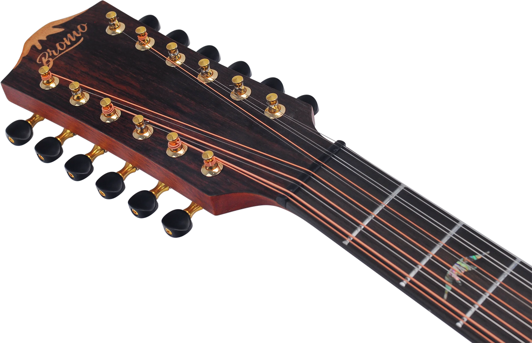 Bromo BAT4CE12 Grand Auditorium 12 String Acoustic-Electric Guitar w/Bag