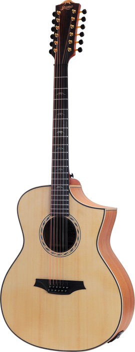 Bromo BAT4CE12 Grand Auditorium 12 String Acoustic-Electric Guitar w/Bag
