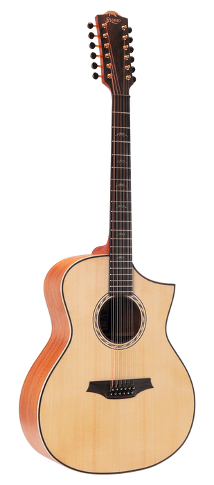 Bromo BAT4CE12 Grand Auditorium 12 String Acoustic-Electric Guitar w/Bag