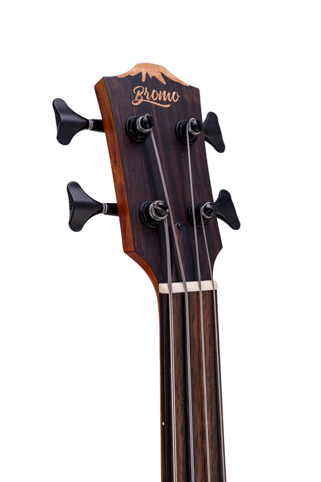 Bromo BAT8EFL Mini Jumbo Fretless Acoustic-Electric Bass Guitar w/Bag