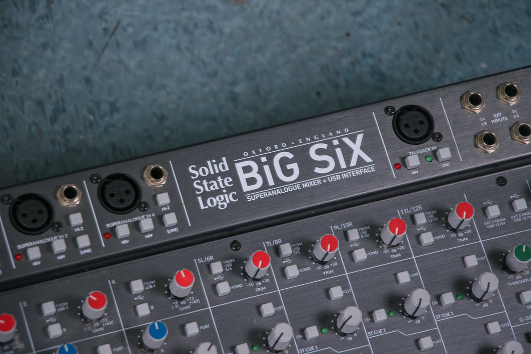 Solid State Logic SSL BiG SiX Mixer w/ SuperAnalogue & G-Comp Bus Compressor - w/box - preowned