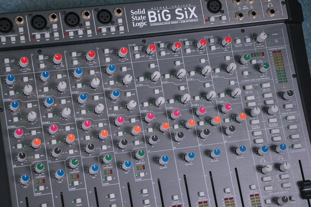 Solid State Logic SSL BiG SiX Mixer w/ SuperAnalogue & G-Comp Bus Compressor - w/box - preowned