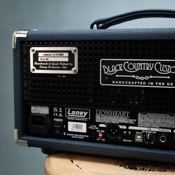 Laney L5 Studio 5w Tube Guitar Amp Head w/Cover + Footswitch - Preowned