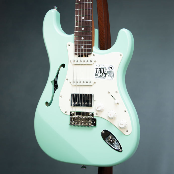 Cole Clark Hollow Baby HSS - Surf Green - Cream Pickguard - 2604-192