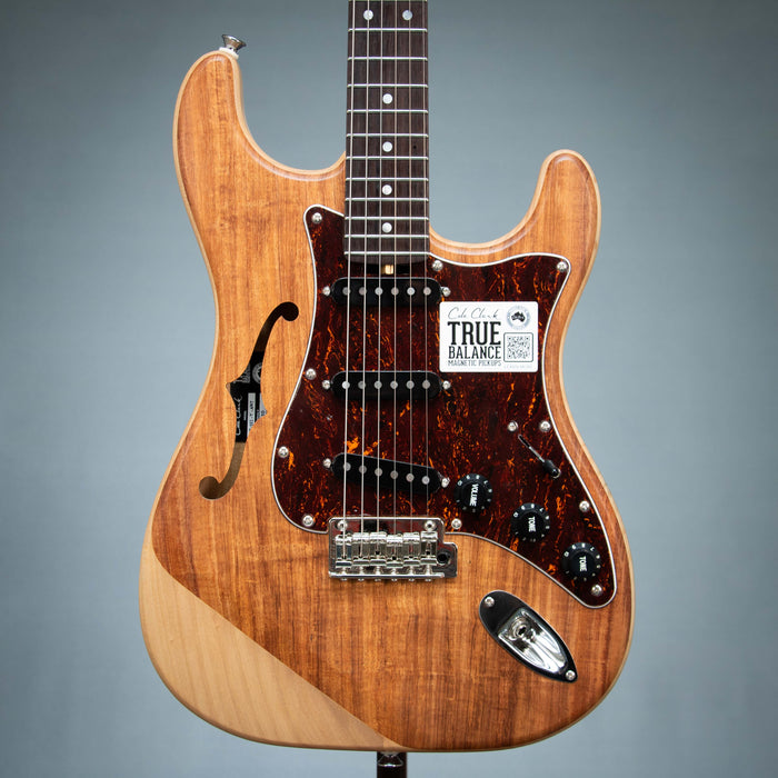 Cole Clark Hollow Baby SSS - Natural - Tortoise Shell Pickguard - 2604-230