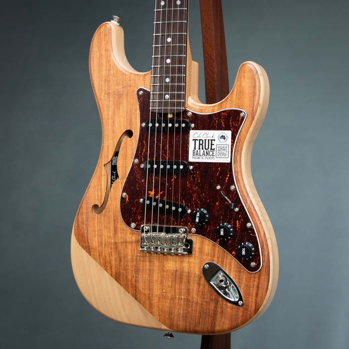 Cole Clark Hollow Baby SSS - Natural - Tortoise Shell Pickguard - 2604-230
