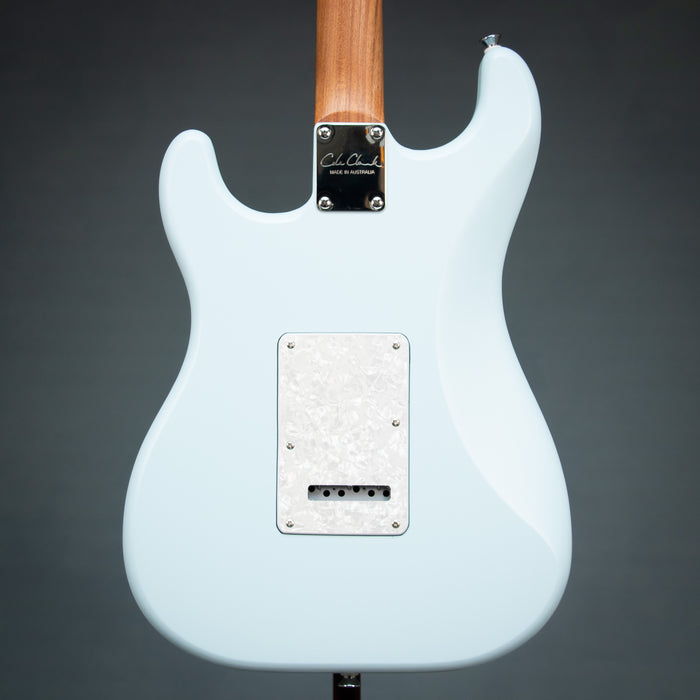 Cole Clark Hollow Baby HSS - Sonic Blue - Mother of Pearl Pickguard - 2607221