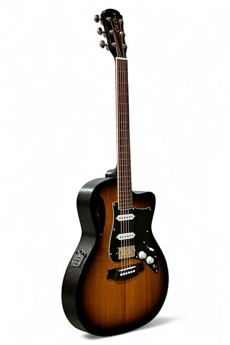 Cole Clark STL1EC-MMAH-HSS True Hybrid Studio Series Acoustic-Electric Guitar