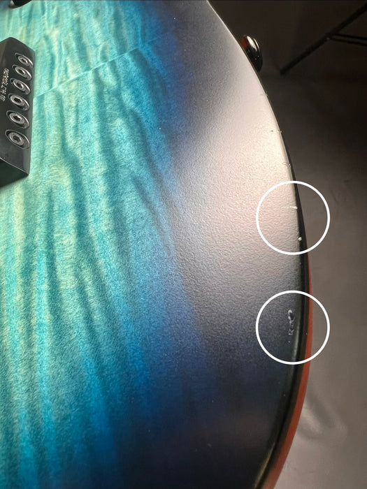 Solar SB1.6FOB Evertune - Flame Ocean Blue Burst Matte - Preowned